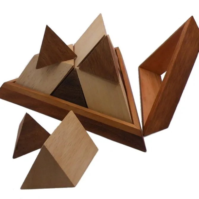 Luxor Egyptian Pyramid - Wooden Puzzle Brain Teaser