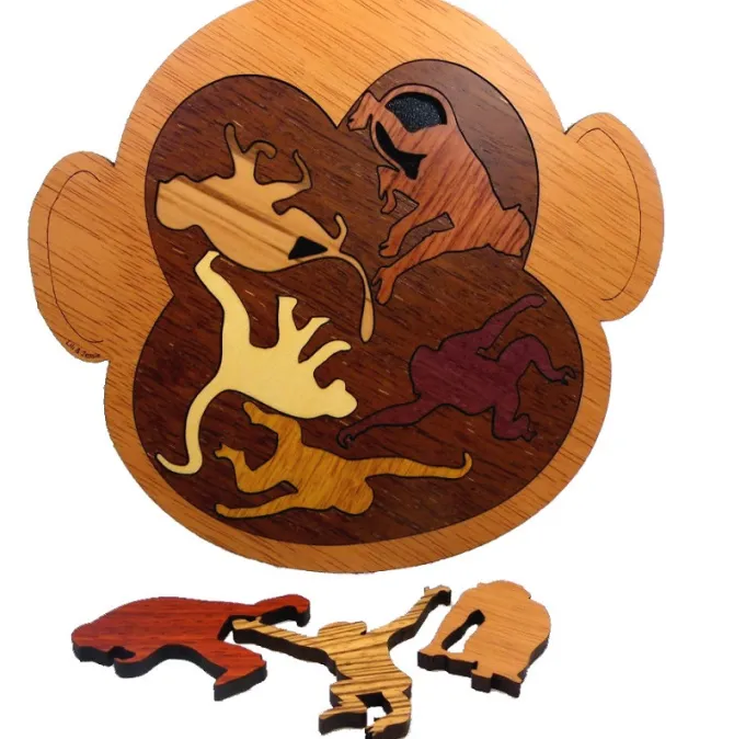 Monkey Theater (Affentheater) - Packing Problem Wooden Puzzle