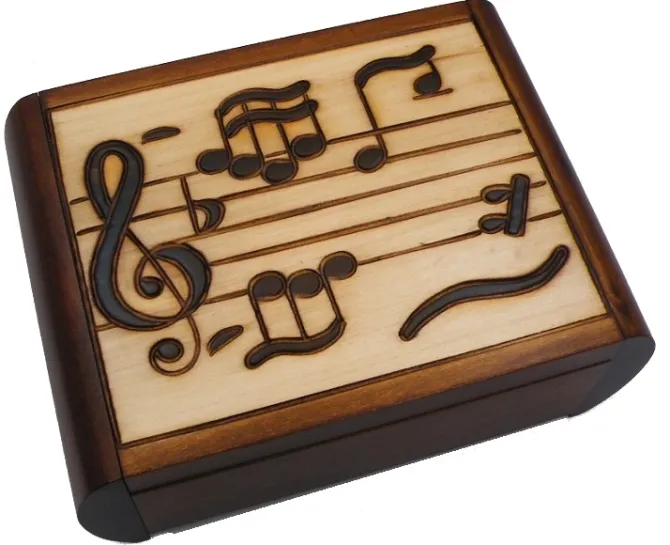 Music - Secret Wooden Puzzle Box