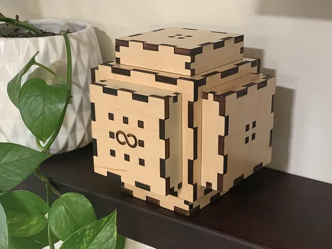 Nova Large 15 Steps Wooden Puzzle Box IQ Logic 3D Puzzle