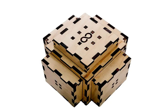Nova Large 15 Steps Wooden Puzzle Box IQ Logic 3D Puzzle