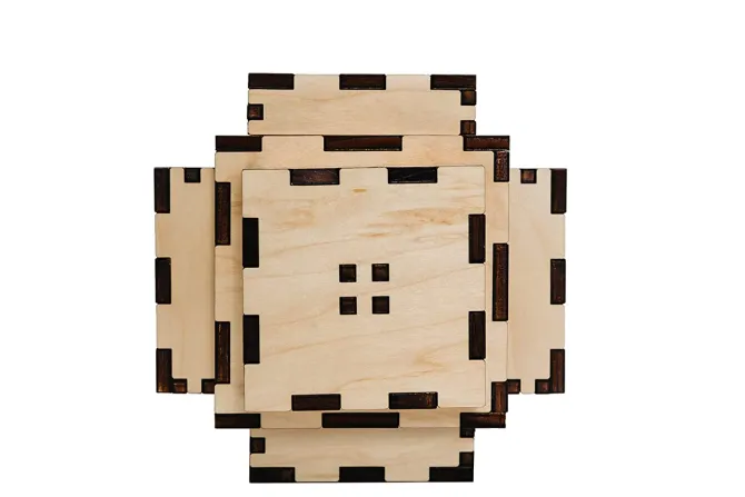 Nova Large 15 Steps Wooden Puzzle Box IQ Logic 3D Puzzle