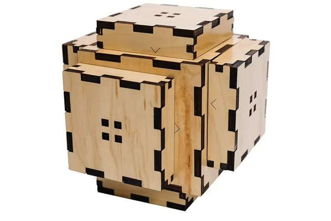 Nova Large 15 Steps Wooden Puzzle Box IQ Logic 3D Puzzle