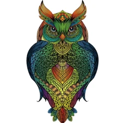 Owl Rainbow Wooden Jigsaw Shape Puzzle 137 pieces