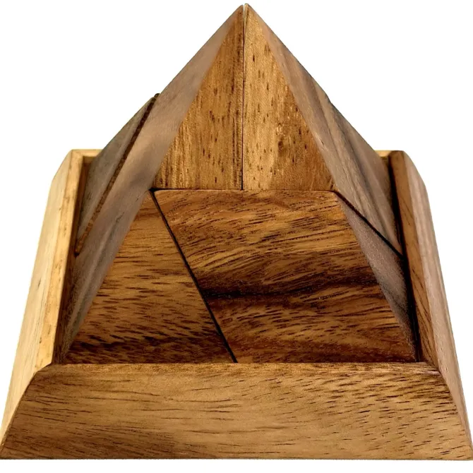 5 Piece Pyramid Wooden Puzzle Brain Teaser