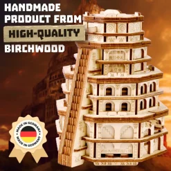 Quest Tower Puzzle Box - Wooden Escape Room Experience