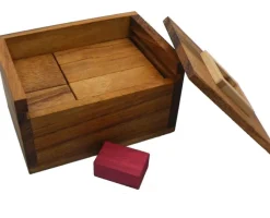 Red Wood Block Packing Problem - Brain Teaser Wooden Puzzle