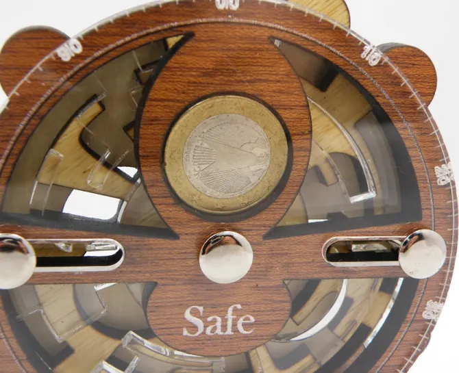 Safe - Money Maze Brain Teaser Wooden Puzzle