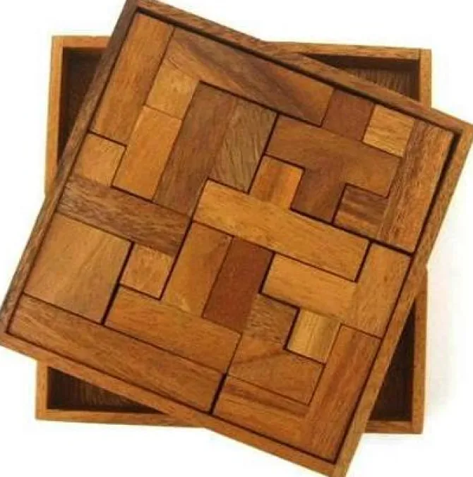 Solid Pentominoes - Wooden Brain Teaser Puzzle