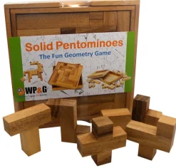 Solid Pentominoes - Wooden Brain Teaser Puzzle