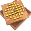 Solitaire Hexagon 37 Pegs - Strategy Wooden Game