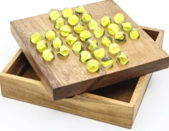 Solitaire Marble (Glass) - Wooden Brain Teaser Game