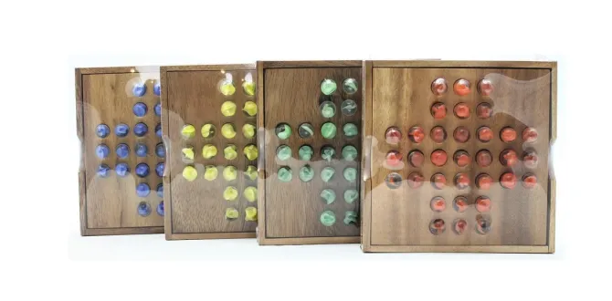 Solitaire Marble (Glass) - Wooden Brain Teaser Game