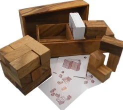 Soma Cube Double With Playing Cards Wooden Puzzle