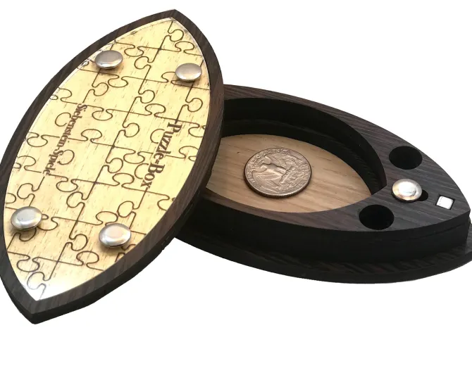 Spiele Puzzle Box 05 - Wooden Secret Box Brainteaser Puzzle
