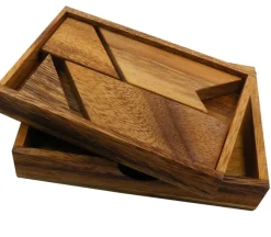 T Letter With Box - Wooden Puzzle Brain Teaser