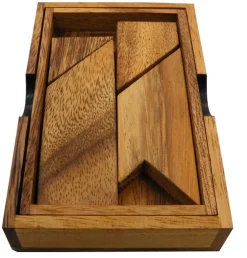 T Letter With Box - Wooden Puzzle Brain Teaser
