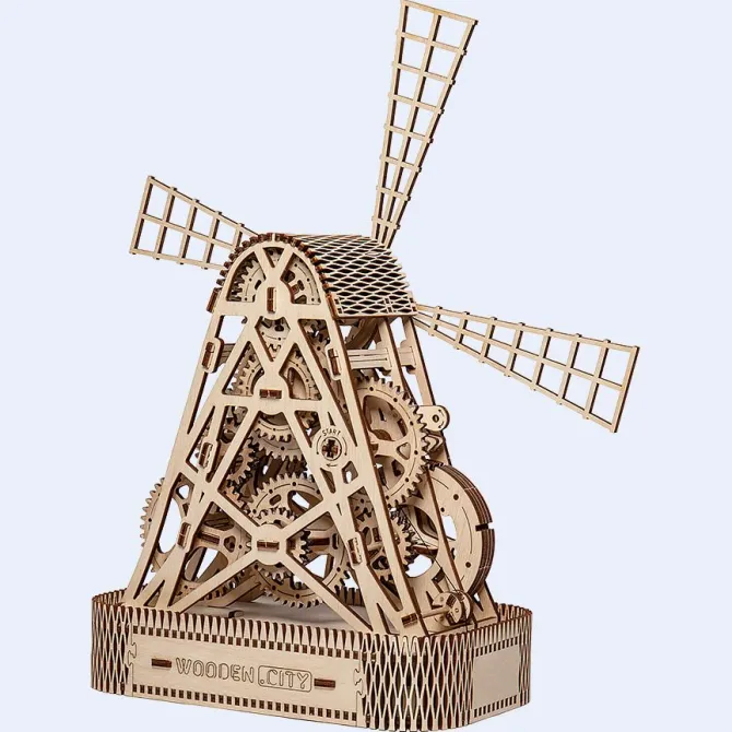 The Mill - 3D Mechanical, Engineering Self-Assembled Puzzle