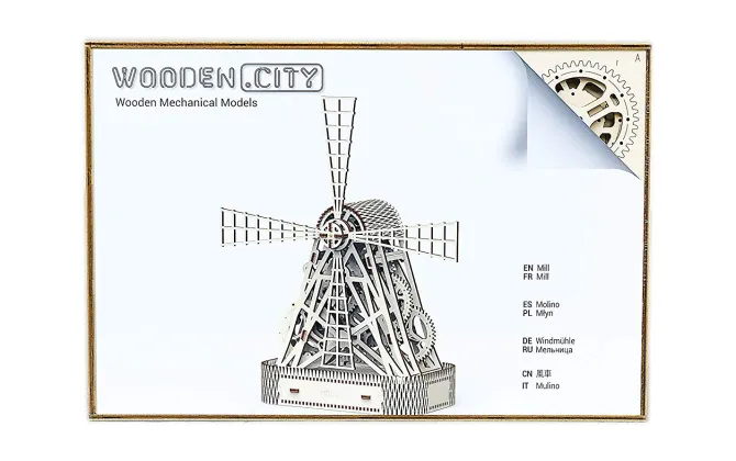 The Mill - 3D Mechanical, Engineering Self-Assembled Puzzle