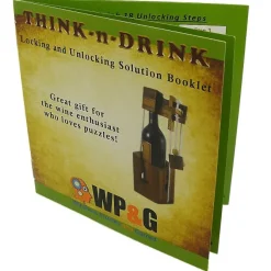 Think-n-Drink - Wooden Wine Bottle Puzzle Brain Teaser