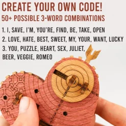 Tin Woodman's Heart. A Mechanical Treasure Chest Puzzle Box With lock Code