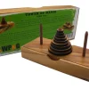 Tower of Hanoi 9 Rings Wooden Brain Teaser Puzzle