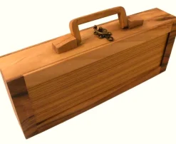 12 Wooden Puzzles Set In Wooden Suitcase